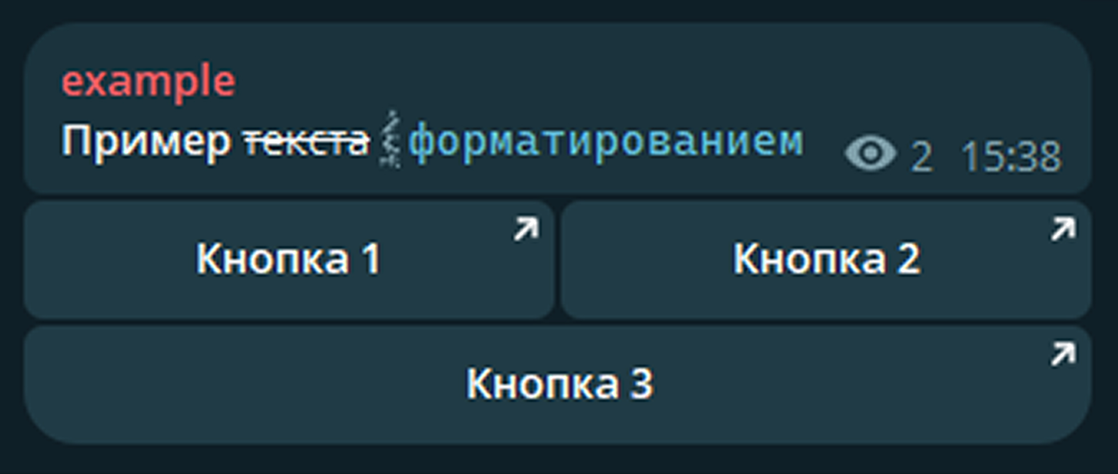 Пример публикации в канале